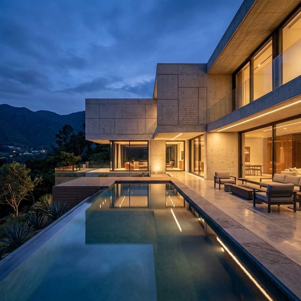 Stunning Modern Minimalist Architecture Concrete Villa