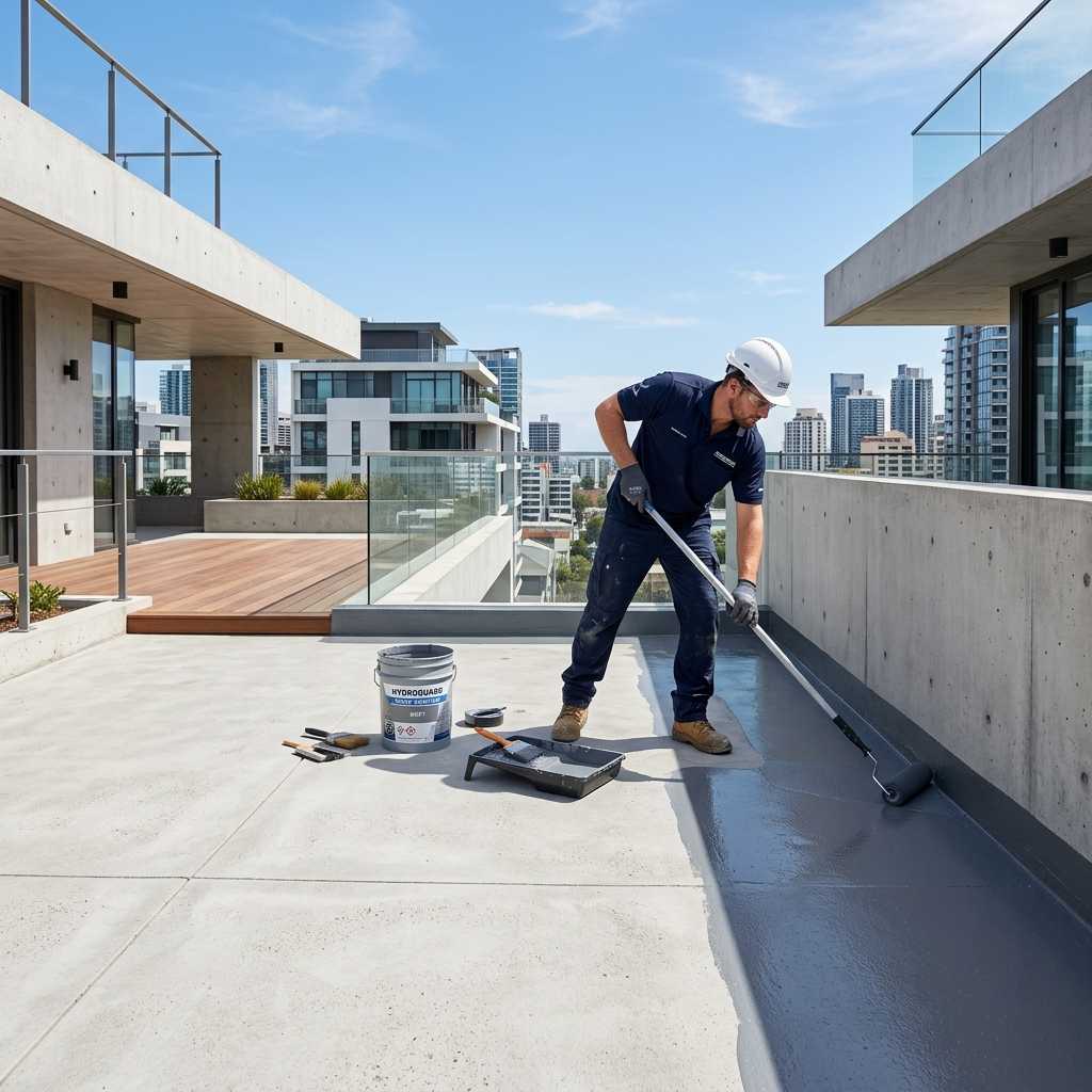 Rooftop Terrace Waterproofing Application
